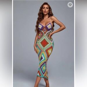 BELL BARNETT Romo Weave Maxi Dress crochet maxi dress multicolor